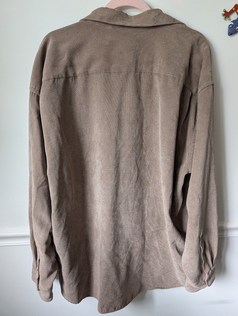 Van Heusen Soft Suede Tan Button Down Shacket Size XXL - Picture 5 of 7